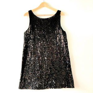 Free People Black Sequin Mini Dress Size 10 Medium